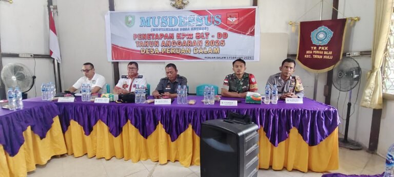 Pemerintah Desa Peruan Dalam Sukses Gelar Musdessus Penetapan KPM BLT-DD Tahun Anggaran 2025