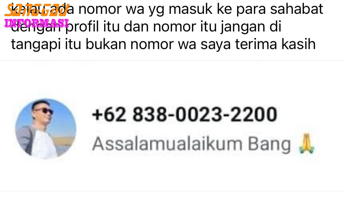 Kepala Desa Beginjan Imbau Warga Waspada Nomor WhatsApp Mengatasnamakan Dirinya