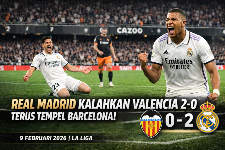 Real Madrid Kalahkan Valencia 2-0, Terus Tempel Barcelona di Puncak Klasemen
